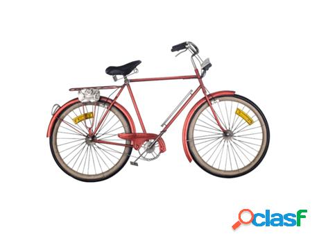 Adorno Pared Bicicleta Rojo de Metal 60*6*97cm Modelismo