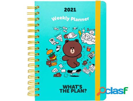 Agenda ERIK EDITORES Line Friends (A5 - 14.8 x 21 cm - 2021