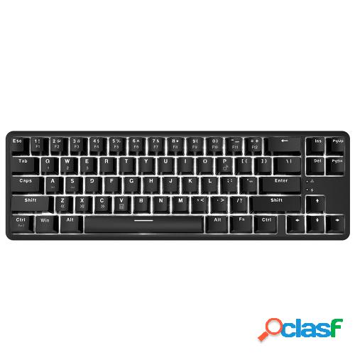 Ajazz K680T Teclado mecánico con cable y BT de modo dual 68