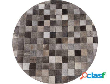 Alfombra Bergama (Gris - Piel Genuina -140x140x0.6 cm)