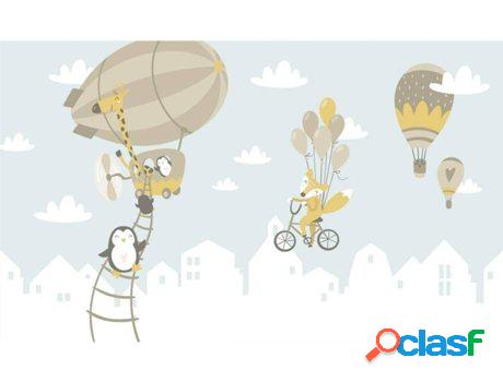 Alfombra OEDIM Infantil Animales en el Cielo (Multicolor -