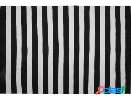 Alfombra de Exterior Tavas (Negro - Material Sintético