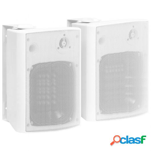 Altavoces estéreo de pared 2 uds blanco interior/exterior