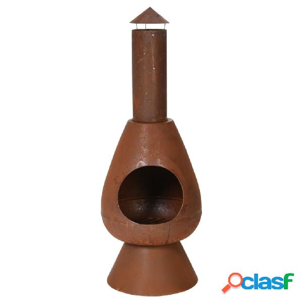 Ambiance Chimenea con tubo Ambient color óxido 110 cm