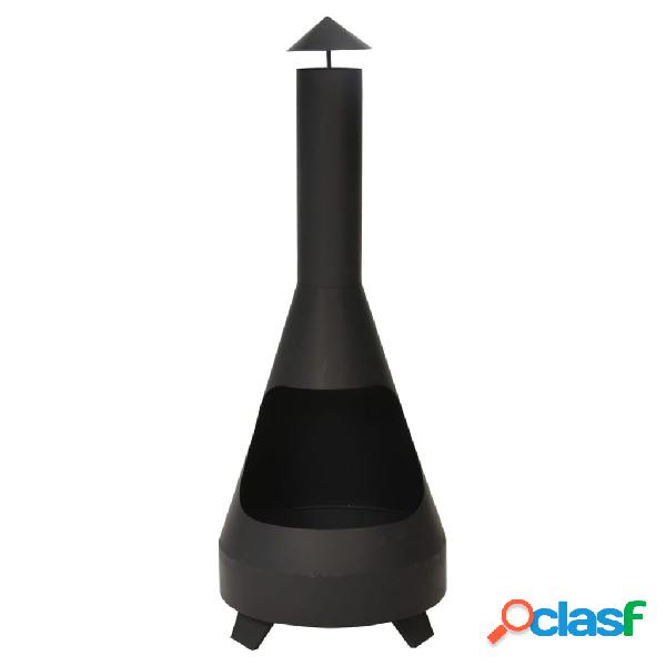Ambiance Chimenea con tubo Charming negro 118 cm
