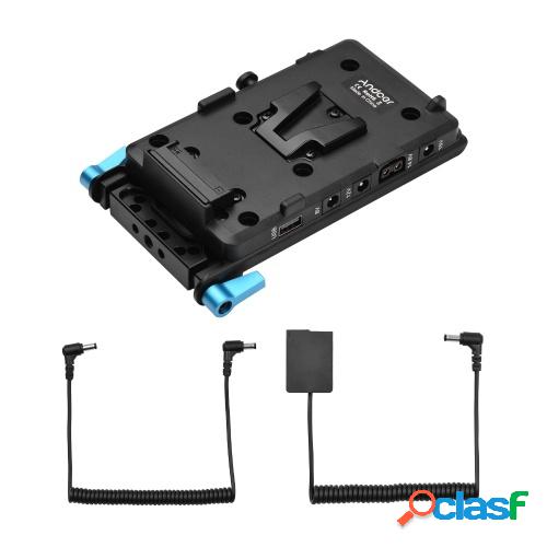 Andoer V Mount V-lock Adaptador de placa de batería con