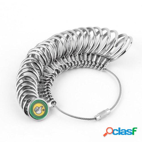 Anillo de metal Sizer Set Anillo de medición de dedo con