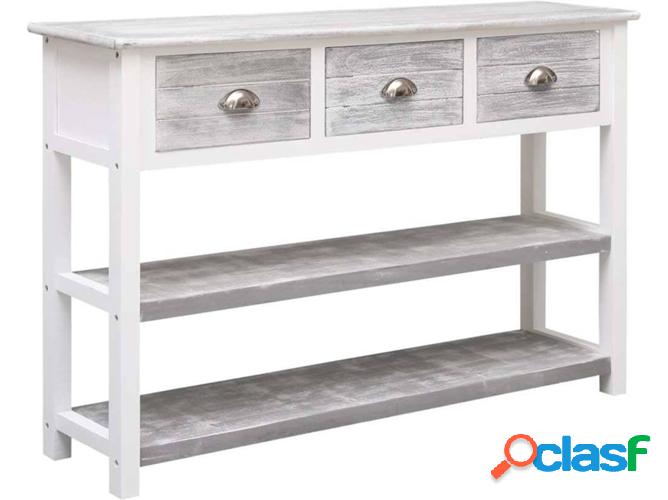 Aparador VIDAXL Estilo antiguo Madera Gris (115x30x76 cm)