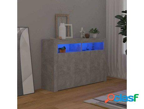 Aparador VIDAXL con Luces LED (Gris Cemento - Madera