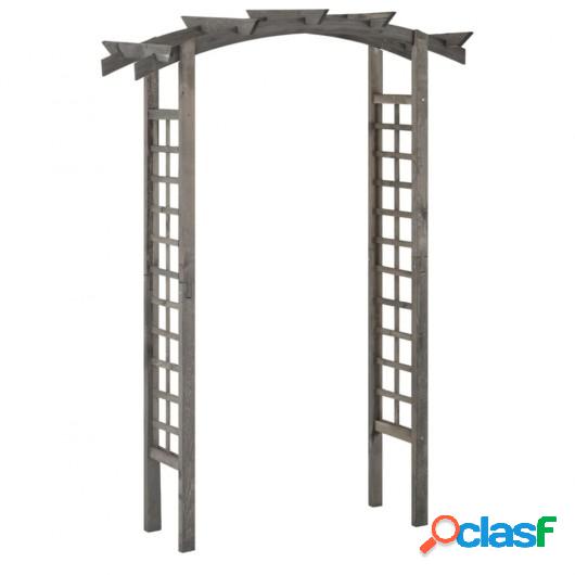 Arco enrejado de madera de pino impregnada gris 150x50x220