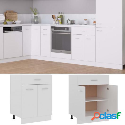 Armario de cocina de aglomerado blanco 60x46x81,5 cm