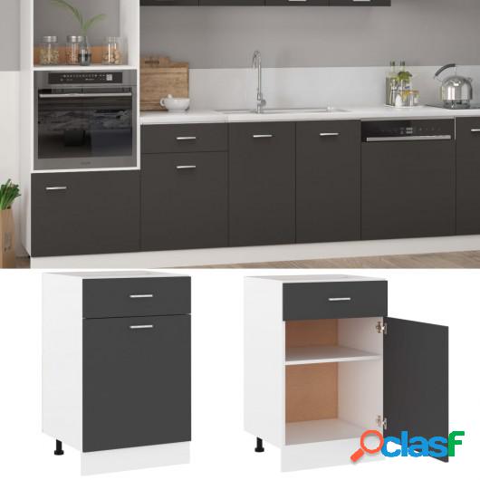 Armario de cocina de aglomerado gris 50x46x81,5 cm