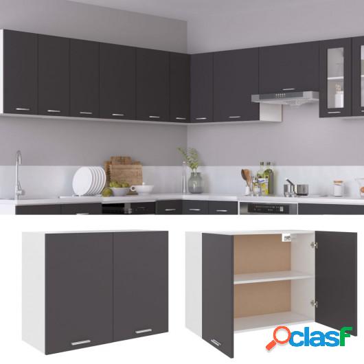 Armario de cocina de aglomerado gris 80x31x60 cm