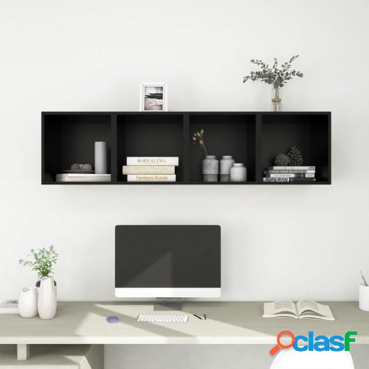 Armarios de pared 4 uds negro aglomerado 37x37x37 cm