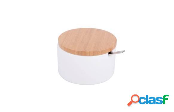 Azucarero de cerámica Kook Time Bambú blanco