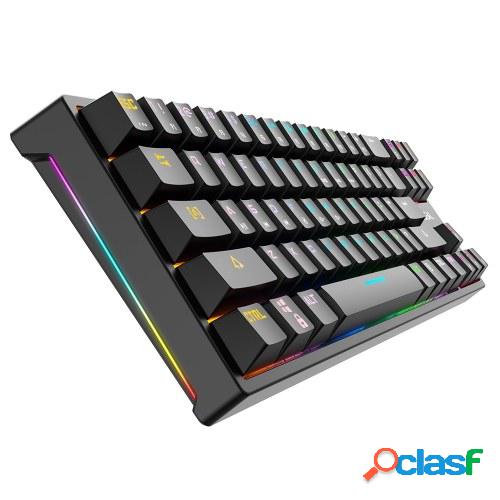 BAJEAL K71 Teclado mecánico con cable 71 teclas Teclado