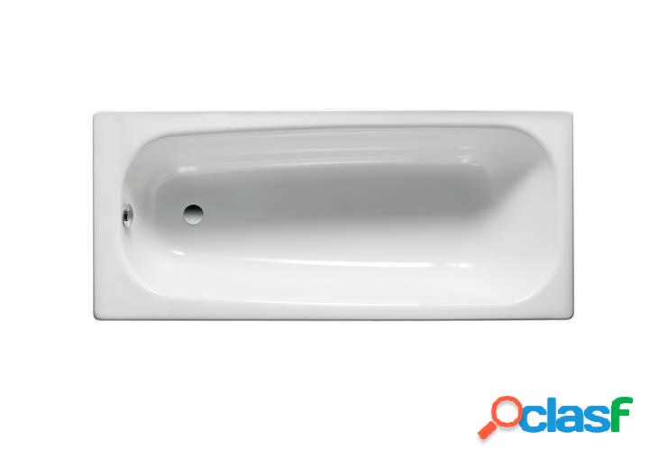 Bañera de acero Roca rectangular fondo antideslizante
