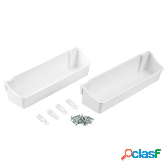Bandejas auxiliares para fijar puerta armario, 350 mm,
