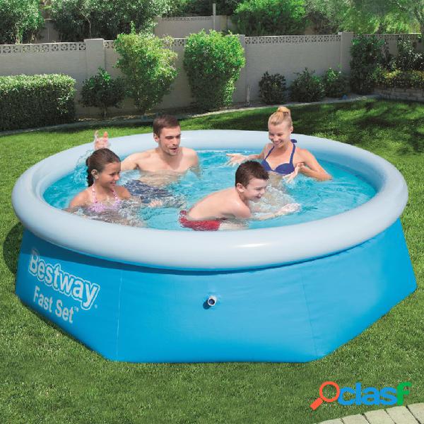 Bestway vidaXL Piscina redonda inflable Fast Set 244x66 cm