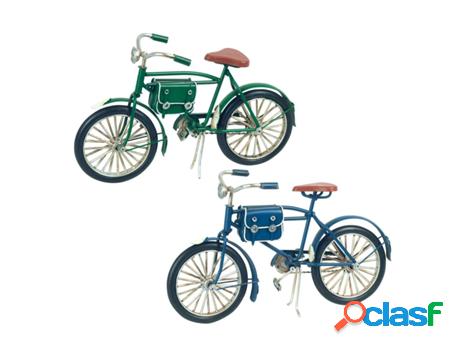 Bicicleta Pequeña Retro Verde y Azul Incluye 2 Unidades