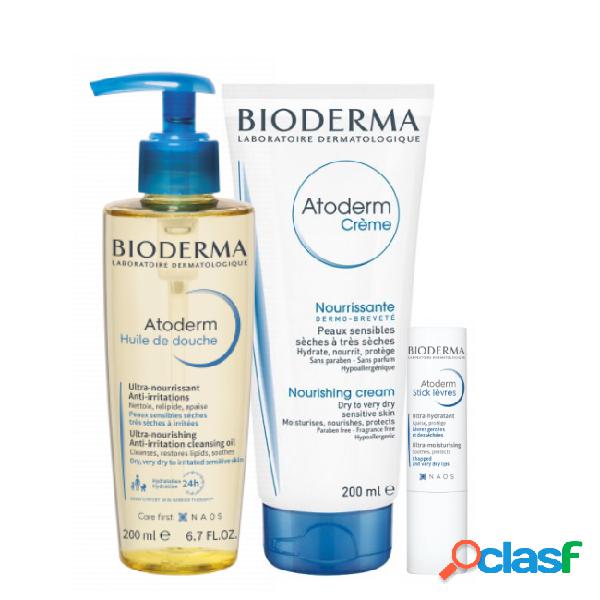 Bioderma Atoderm Set de Aceite Limpiador + Crema Nutritiva +