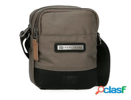 Bolsa de Hombro PEPE JEANS Bremen Algodón Hombre (Marrón)