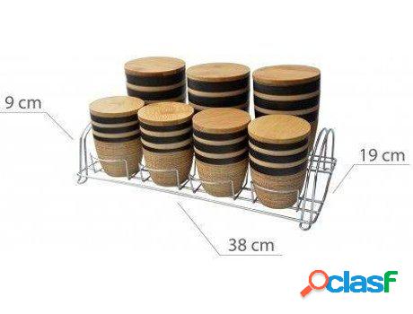Bote Galleta- Conserva HOGAR Y MÁS Tarro De Madera Bambú