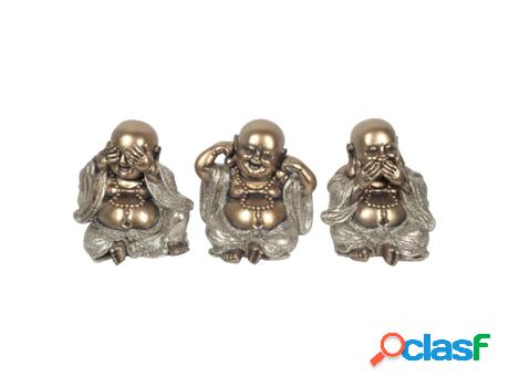 Budas Mediano Dorado Incluye 3 Unidades Figuras Budas