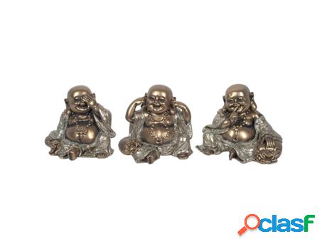 Budas Pequeño Dorado Incluye 3 Unidades Figuras Budas