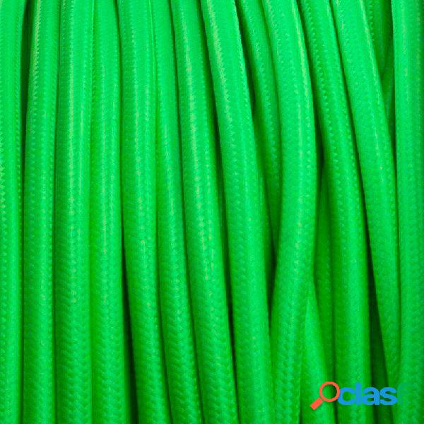 Cable textil redondo 2x075mm 1m verde