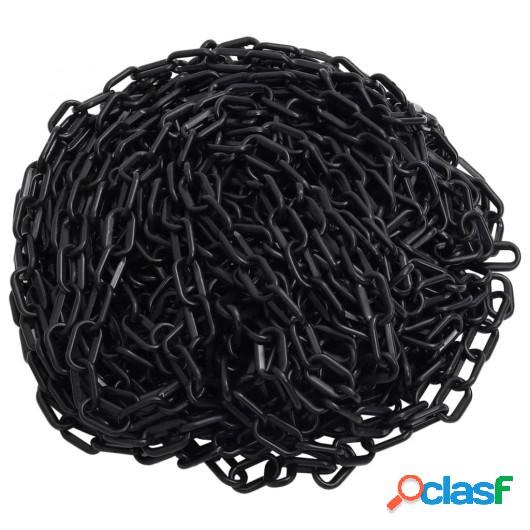Cadena de advertencia plástico negro 100 m Ø8 mm