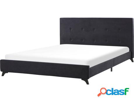 Cama Ambassador (Negro - Chenille -216x192x106 cm)