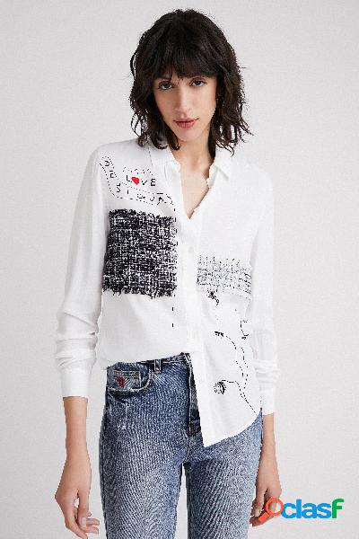 Camisa patch y flores