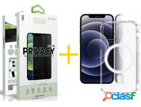 Carcasa + 1 Protector de Vidrio Anti-Spy iPhone 13 Mini