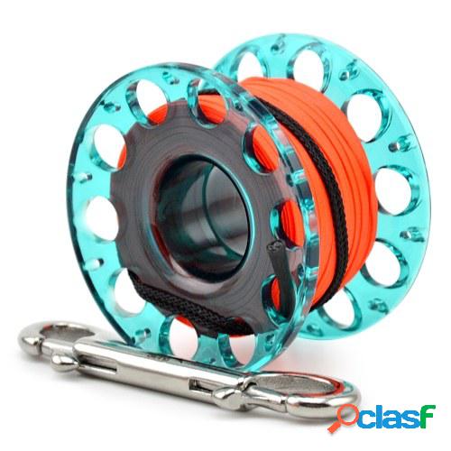Carrete de carrete de buceo con clip de perno de doble punta