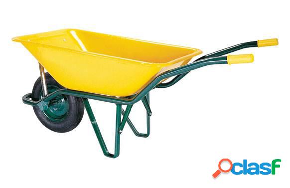 Carretilla metálica amarilla ligera C1/550-90l de rueda