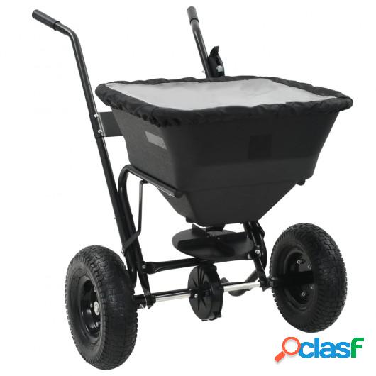 Carrito de mano esparcidor de sal PVC y acero 106x73x76 cm