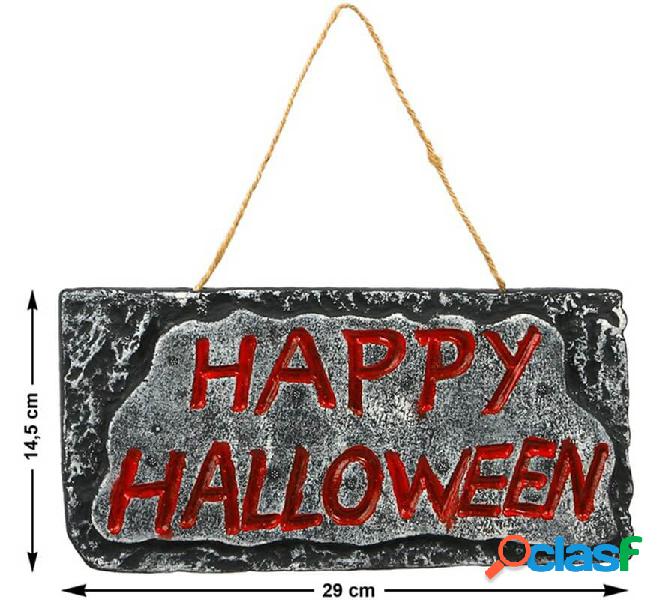Cartel decorativo Happy Halloween 29X14 cm