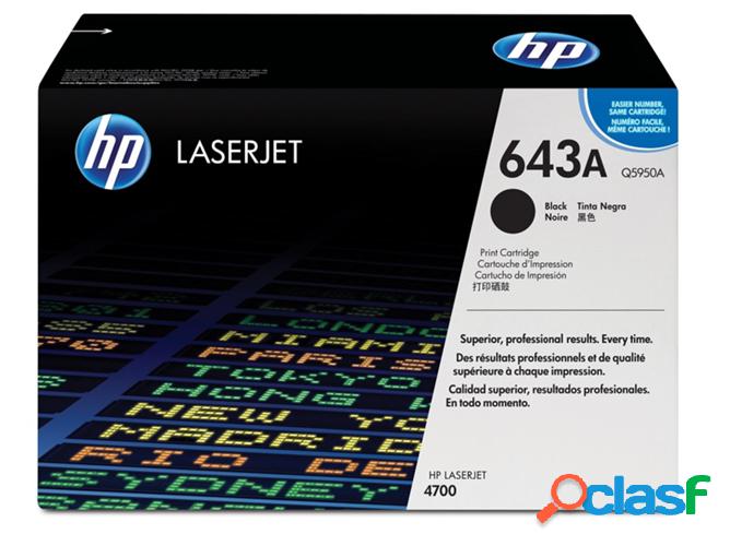 Cartucho de Tóner Original HP 643A Negro Laserjet Q5950A