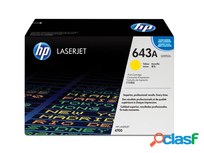 Cartucho de tóner original LaserJet HP 643A amarillo para