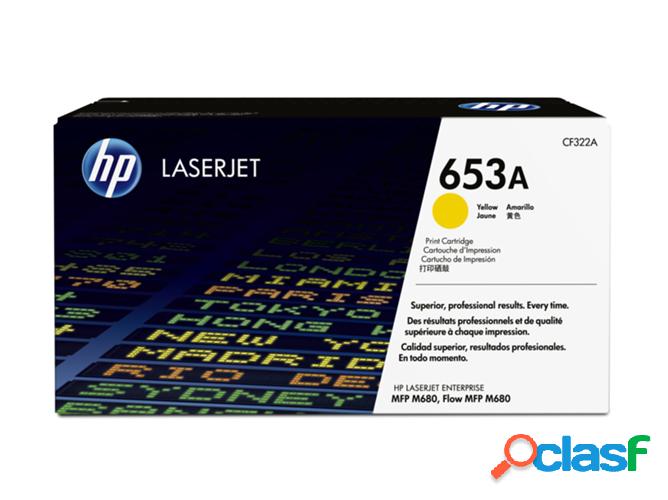 Cartucho de tóner original LaserJet HP 653A amarillo para