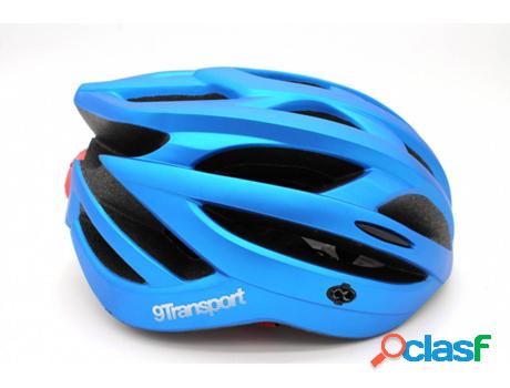 Casco 9TRANSPORT con Luz Trasera Integrada (Azul - Talla