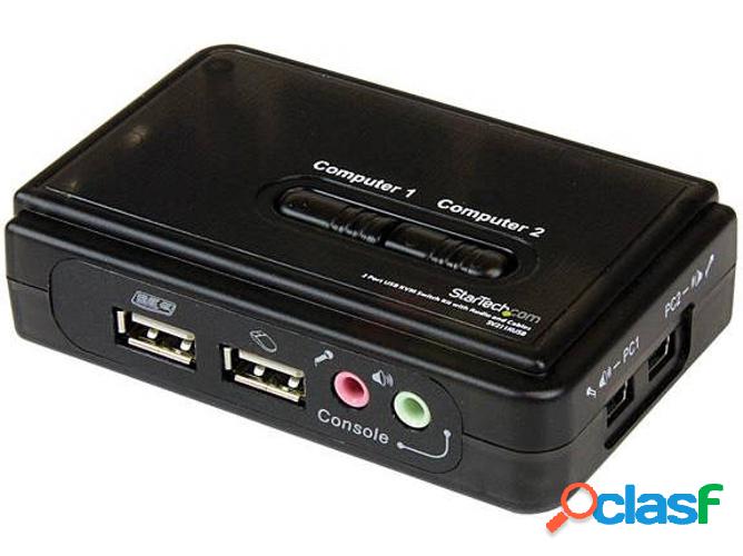 Chaveador KVM STARTECH Juego de Conmutador KVM de 2 puertos