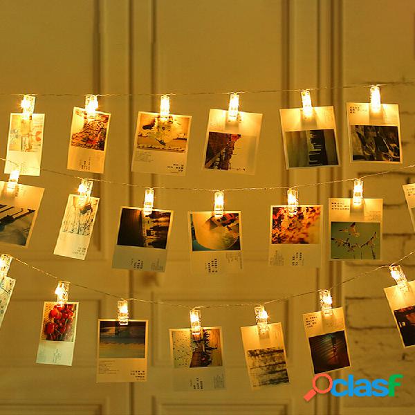 Clip de luz LED para fotos 10/20/30/40 Uds decoración del
