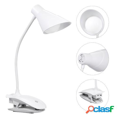 Clip portátil en la luz del escritorio LED USB recargable