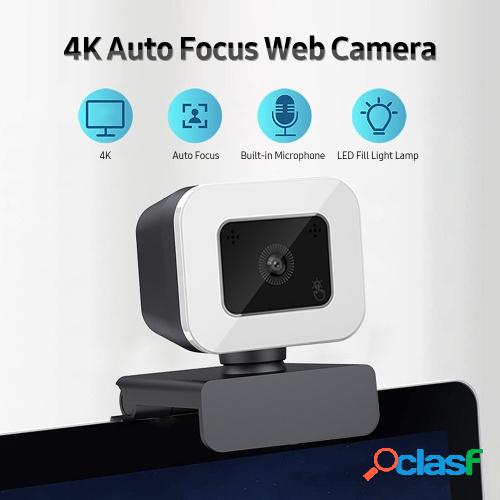 Cámara web 4K con enfoque automático Cámara web USB sin