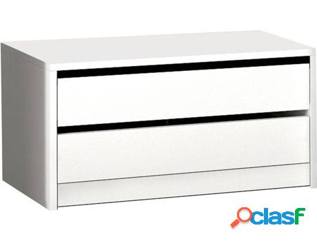Cómoda HOMESOUTH Lara (Blanco - Melamina - 77x36x45 cm)