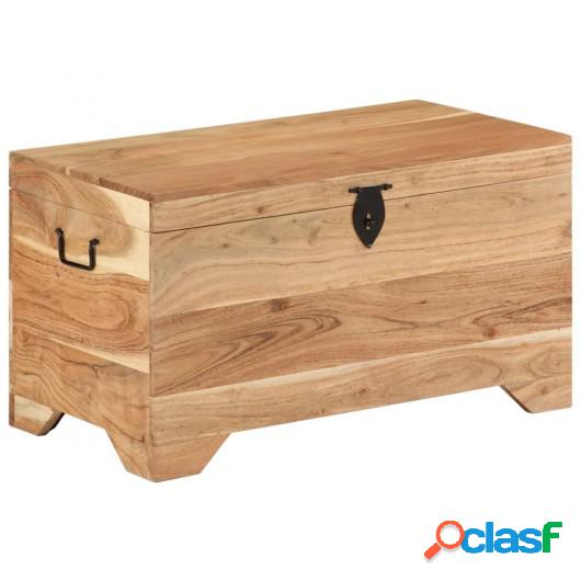 Cofre de almacenamiento madera maciza de acacia