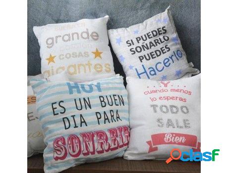 Cojin HOGAR Y MÁS Con Frase Divertida Y Motivadora (45x45