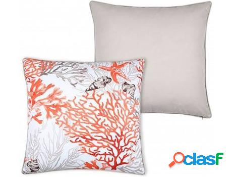 Cojín HOGAR Y MÁS Decorativo Coral Naranja (50x50)